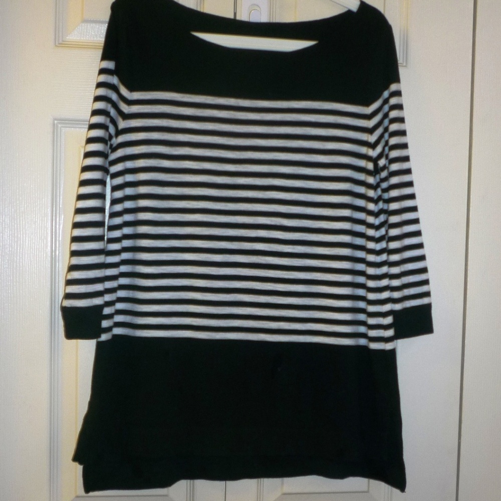 LOFT - Ann Taylor Color-Block Cotton Tee